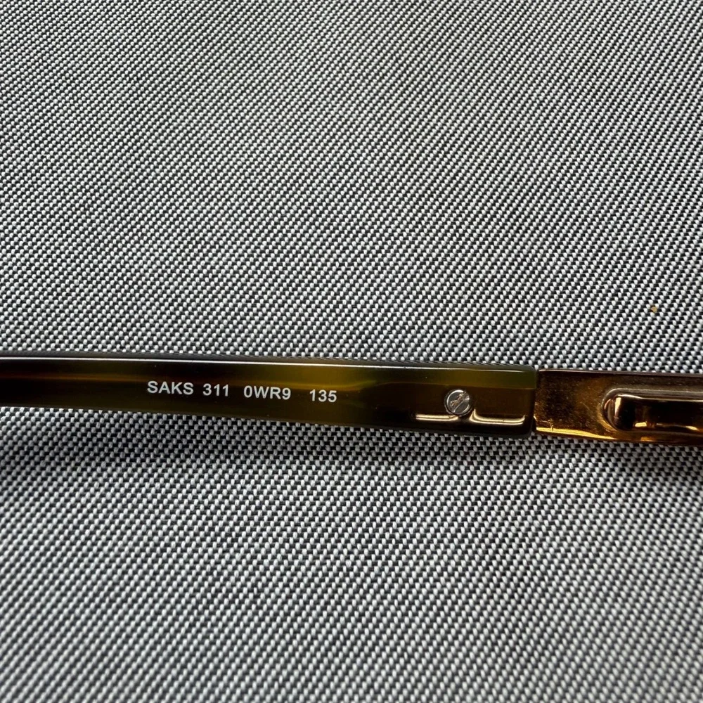 Saks Fifth Avenue Eyeglasses Women 135 Green Tortoise SAKS 311 0WR9 Rectangular